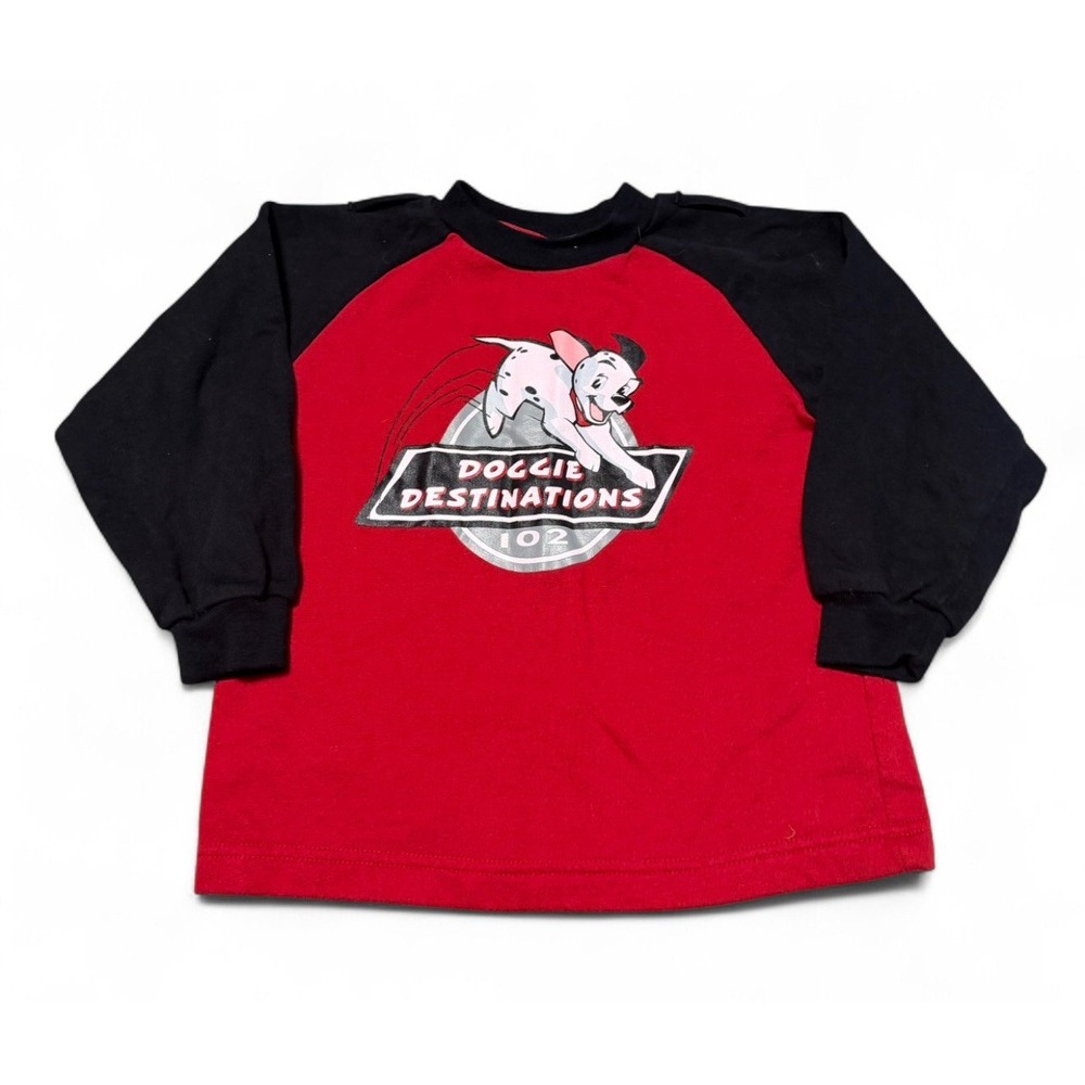 Vintage Disney 102 Dalmatians Doggie Destinations Kids Sweatshirt 5T Y2K